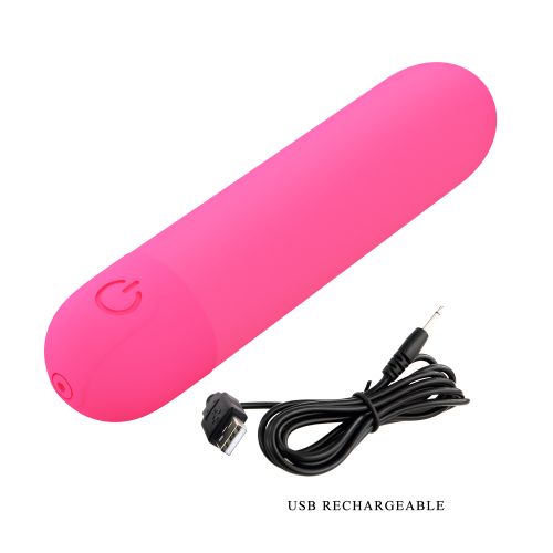 Мини USB презареждаем виброкуршум Pretty Love-Stefan-10 функции Розов