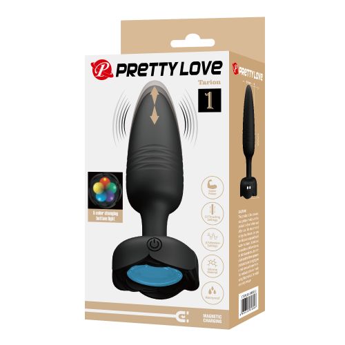 Силиконова анална тапа с премигващи LED светлини и 10 режима на вибрация PRETTY LOVE Tarion 1