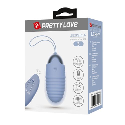 Безжично копринено вибриращо яйце с дистанционно управление PRETTY LOVE JESSICA 