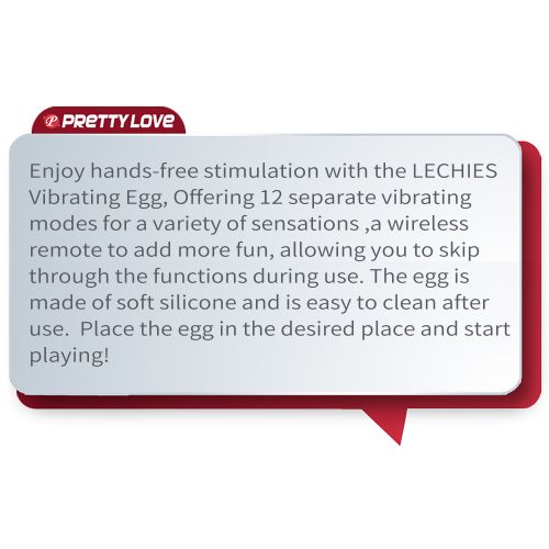 Силиконово вибриращо яйце с безжично дистанционно управление PRETTY LOVE LECHIES 