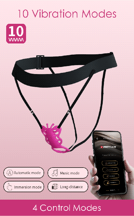 Buy Rechargeable Strap-on Butterfly Massager - Aethon 