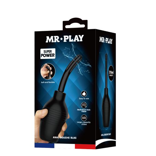 Интимен иригатор Mr Play, Черен, 25, 8 см