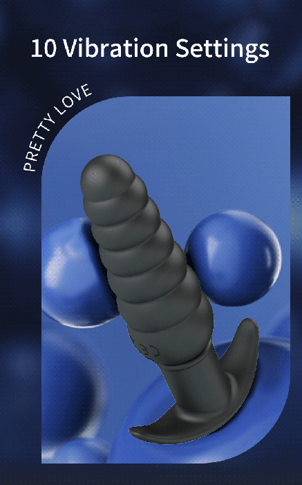 Силиконов анален вибратор с ергономична дръжка и 10 функции PRETTY LOVE AEOLIS – 11 см