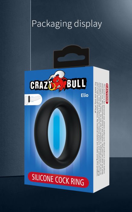 Еластичен силиконов еректилен пръстен за пенис за удължен акт CRAZY BULL ELIO 