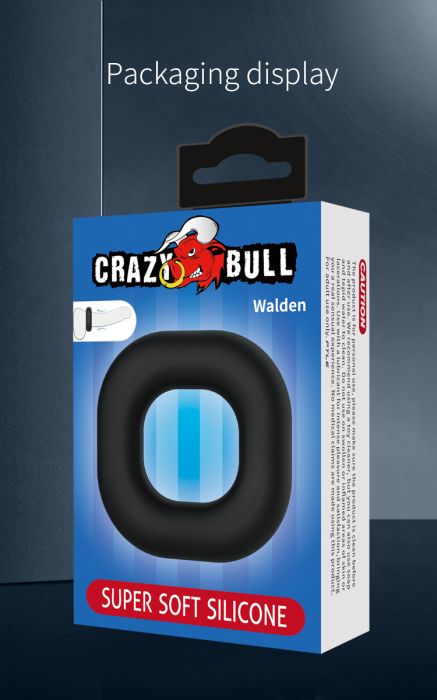 Масивен удебелен силиконов еректилен пръстен за пенис CRAZY BULL WALDEN 
