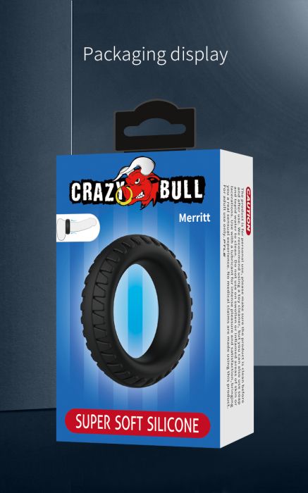 Гъвкав силиконов еректилен пръстен за пенис за по-дълъг полов акт CRAZY BULL MERRITT