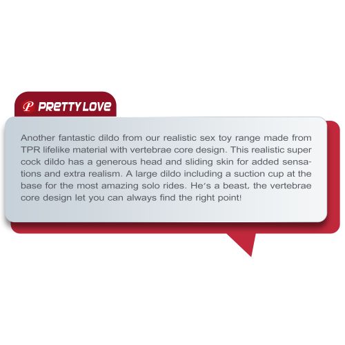 Хиперреалистичен огъващ се дилдо член с подвижна кожа и вакуумна основа PRETTY LOVE KEON – 21 см