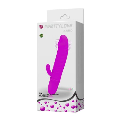 Силиконов заек вибратор за G-точка и клитор с 10 функции PRETTY LOVE ARND 