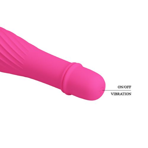 Pretty Love–Solomon Silicone 10 function Vibrator (Pink)