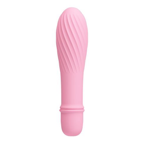 Силиконов мини вибратор с 10 функции PRETTY LOVE SOLOMON BABY PINK – 12.3 см