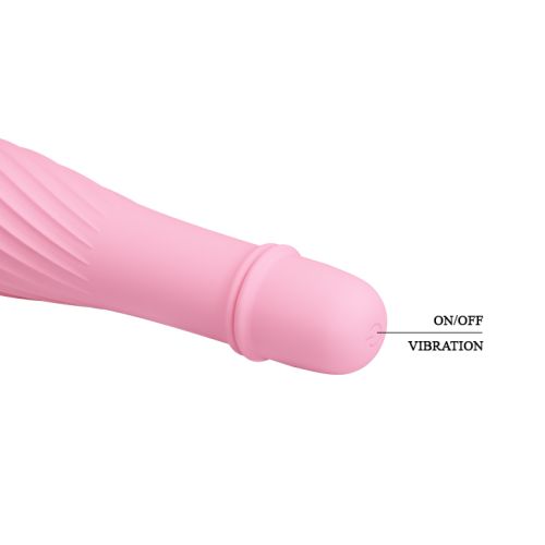 Силиконов мини вибратор с 10 функции PRETTY LOVE SOLOMON BABY PINK – 12.3 см