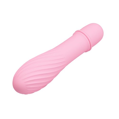 Силиконов мини вибратор с 10 функции PRETTY LOVE SOLOMON BABY PINK – 12.3 см