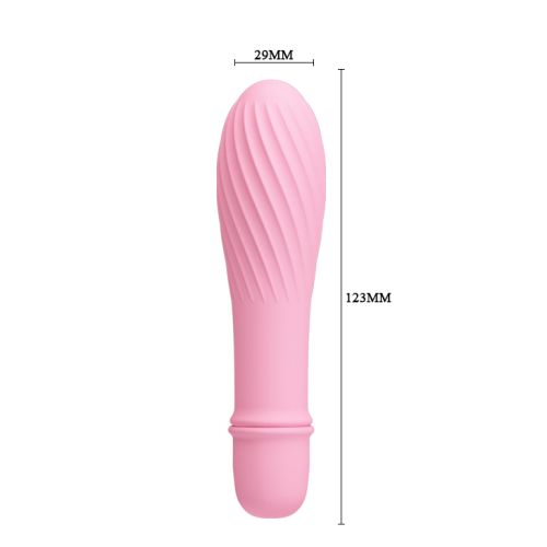Силиконов мини вибратор с 10 функции PRETTY LOVE SOLOMON BABY PINK – 12.3 см