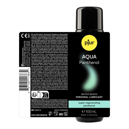 pjur AQUA Panthenol-Регенериращ интимен лубрикант на водна основа с пантенол и лайка (30 мл)