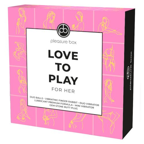 Луксозен еротичен подаръчен комплект с разнообразни секс играчки Love To Play For Her (9 части)