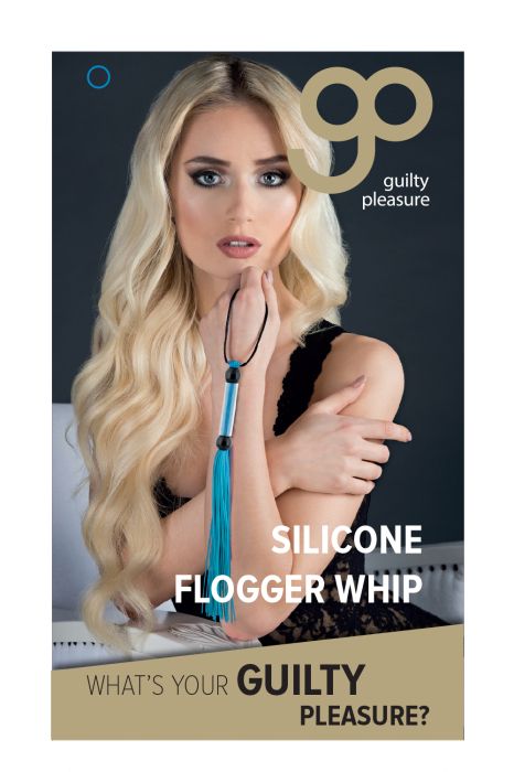 GP SILICONE FLOGGER WHIP BLUE