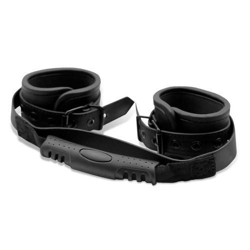 Vegan Leather Cuffs with Handle
