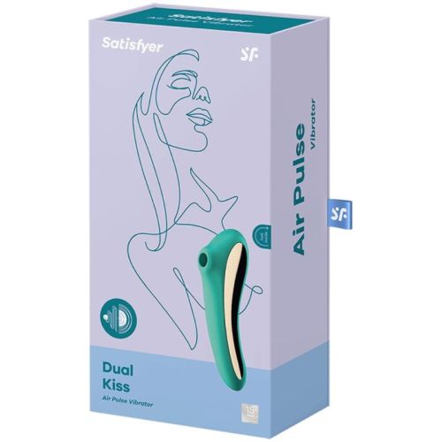 SATISFYER Dual Kiss Vibe and Clítoris Sucker 2 in 1 Green