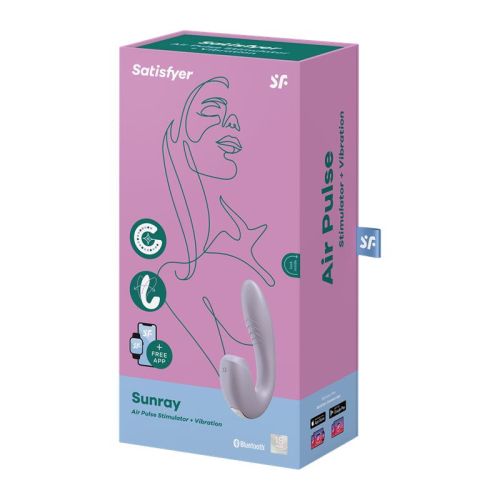 SATISFYER Sunray Clitoris Sucker and Vibe 2 in 1 Super Flexible Lilac