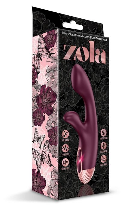 ZOLA RECHARGEABLE SILICONE WARMING DUAL MASSAGER