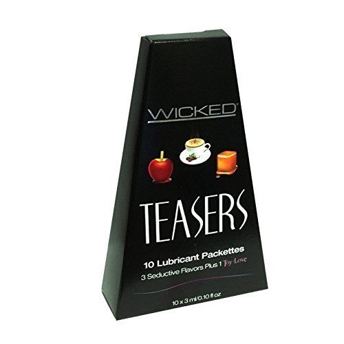 Wicked Teasers 10 Lubricant Packettes 3 Seductive Flavors 