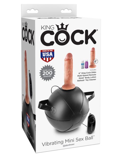 Надуваема вибро секс топка 25.4см с реалистично дилдо &quot;King Cock&quot; 15.2см
