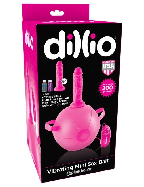 Надуваема вибро секс топка "Dillio" 25.4см с реалистично дилдо "Dillio" 15.2см