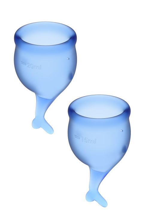 SATISFYER FEEL SECURE MENSTRUAL CUP BLUE