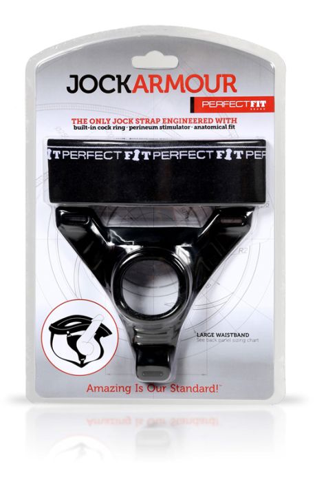  Jock Armour Black WaistbandДжок Armor е комбинация Джок каишка / Cock Ring - хибриден уред, който да не се поддава на категоризация.Размер М