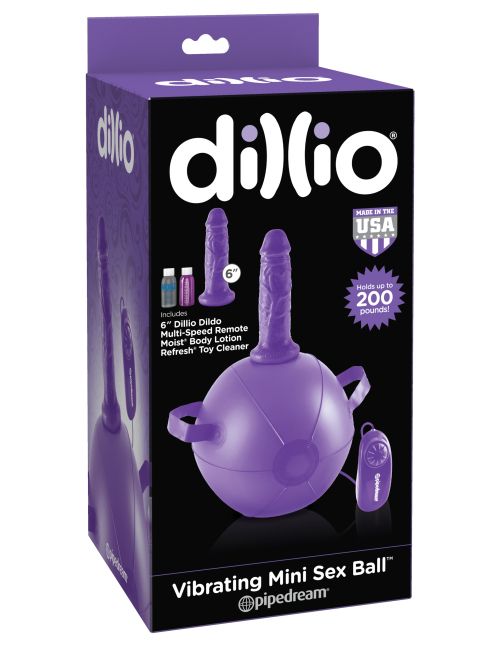 Надуваема вибро секс топка "Dillio" 25.4см с реалистично дилдо "Dillio" 15.2см 